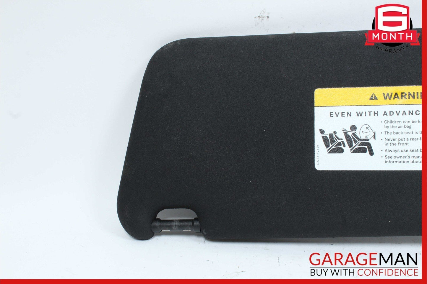 08-14 Mercedes W204 C300 Front Right Side Sun Visor Sunvisor Shade Black OEM