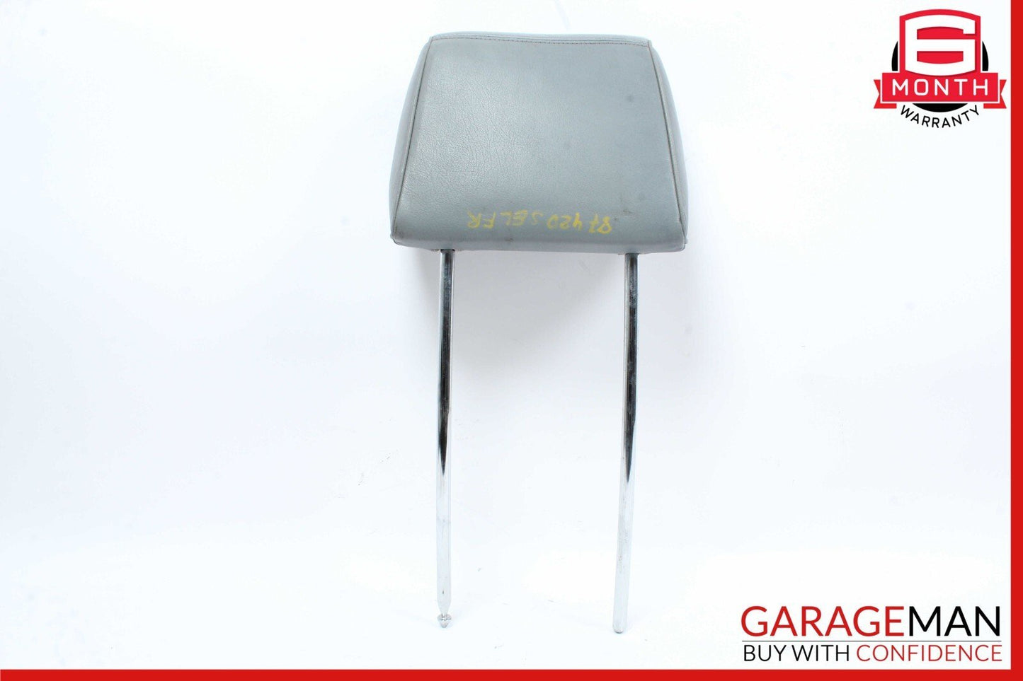79-91 Mercedes W126 420SEL Front Left / Right Side Seat Headrest Head Rest Gray