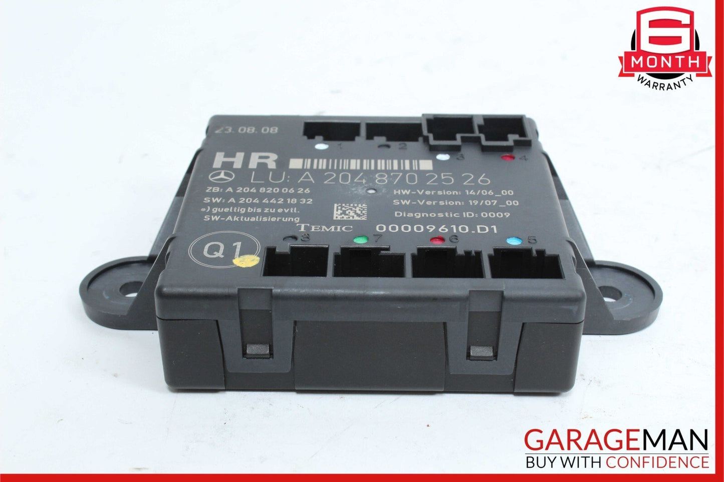 08-14 Mercedes W204 C300 C350 Rear Right Side Door Control Module 2048702526 OEM