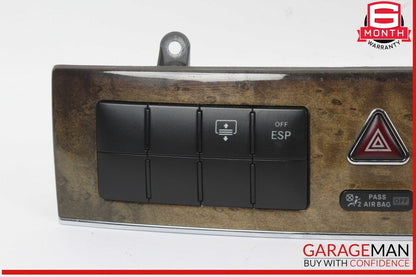 05-07 Mercedes W203 C230 Dashboard Dash Control Switch Panel Trim Wood OEM