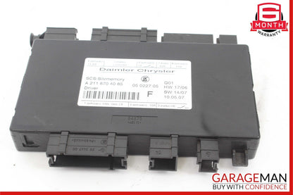 03-12 Mercedes W221 S550 GL350 SLK350 GL550 Seat Control Module Left Side OEM