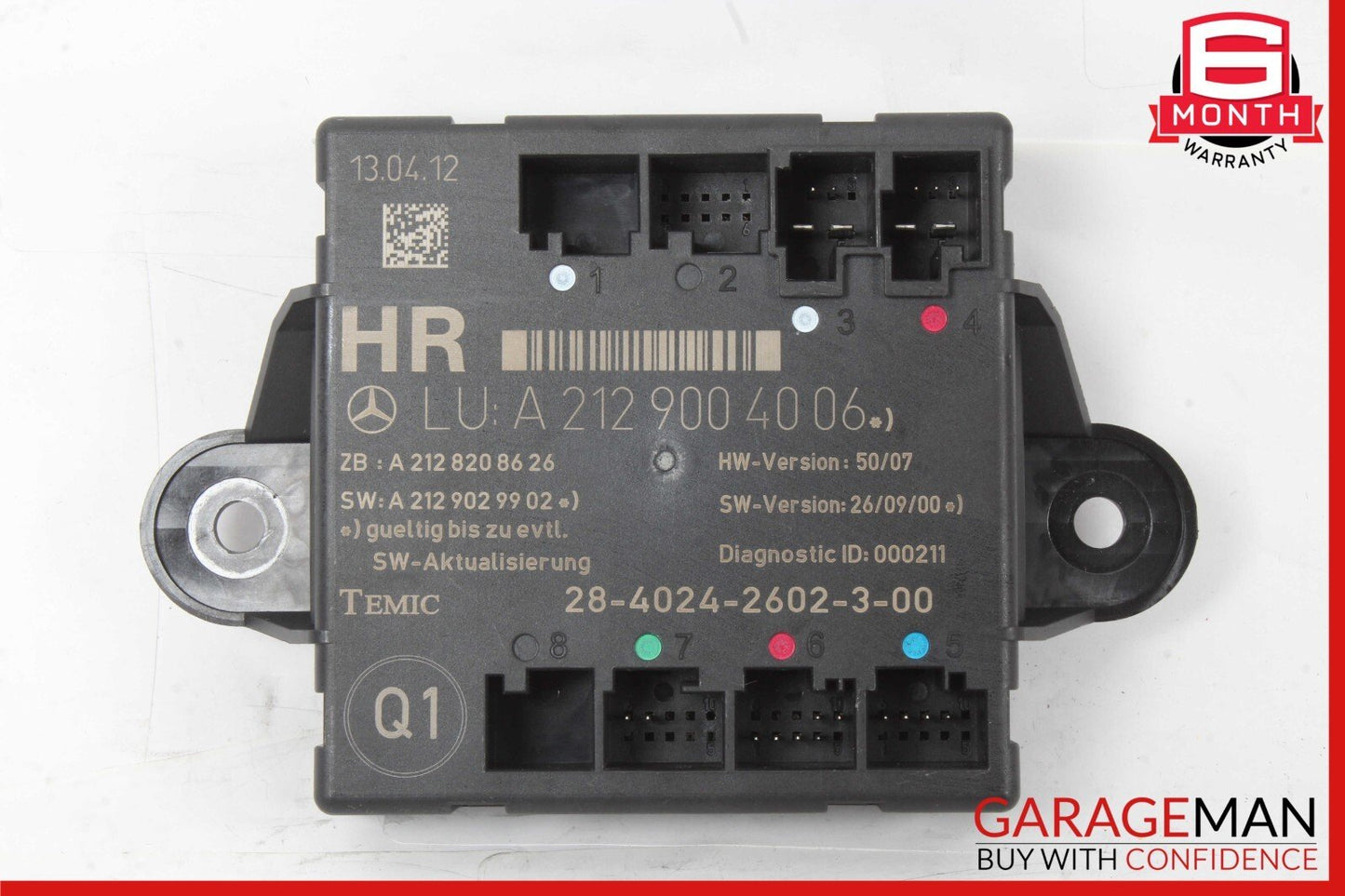 08-18 Mercedes W212 E350 Rear Right Side Door Control Module OEM