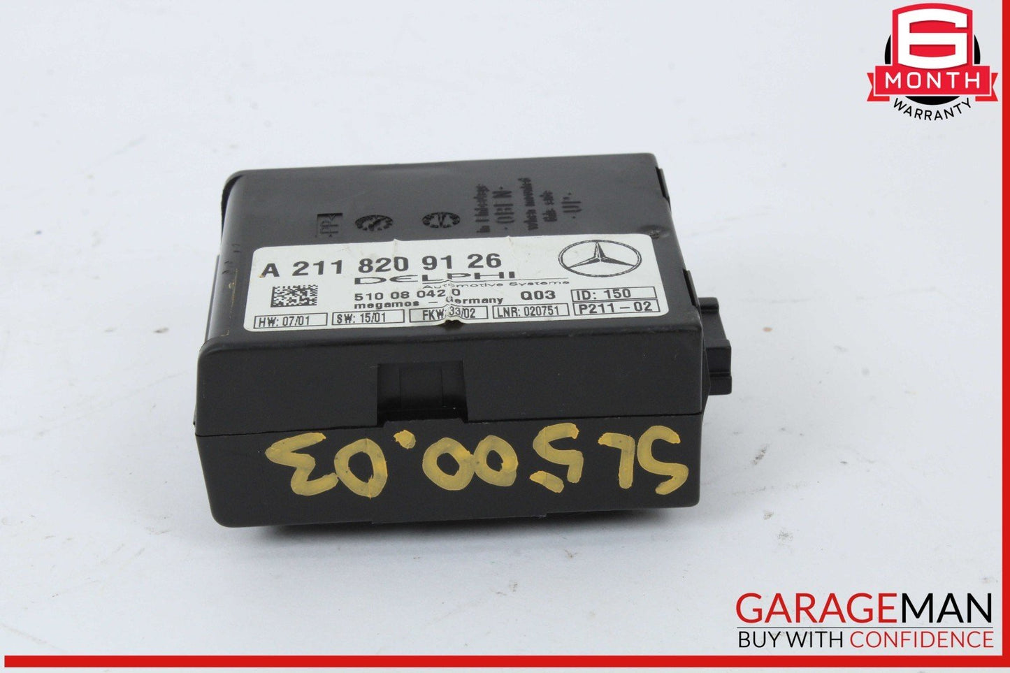 00-12 Mercedes R230 SL500 CL500 Anti Theft Alarm Sensor Control Module Unit OEM