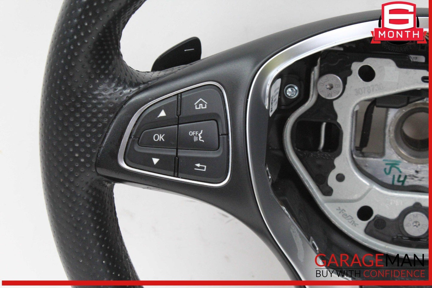15-18 Mercedes W205 C300 GLC300 Steering Wheel Black w/ Paddle Shifters OEM