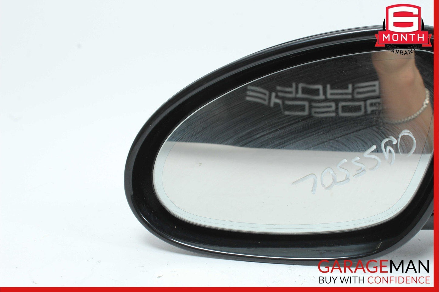 07-09 Mercedes W221 S550 S600 Front Left Side Mirror Door Rear View Black OEM