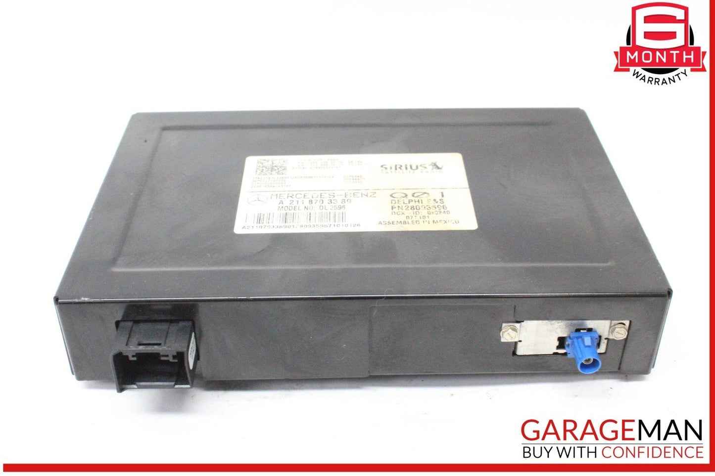 03-09 Mercedes W211 E350 ML350 Sirius Satellite Radio Receiver 2118703389 OEM