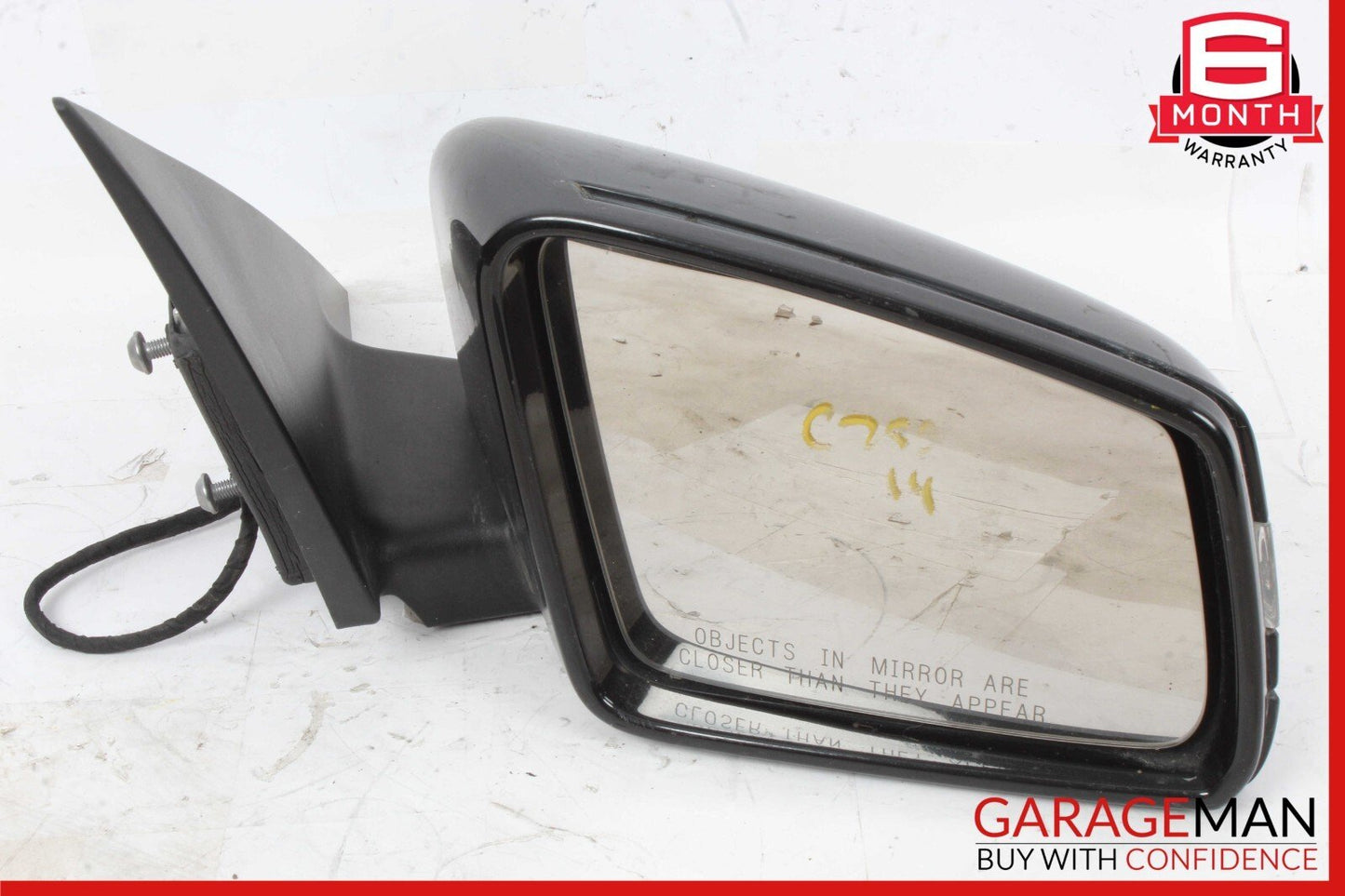 12-14 Mercedes W204 C250 C300 Front Right Side Mirror Door Rear View Black OEM