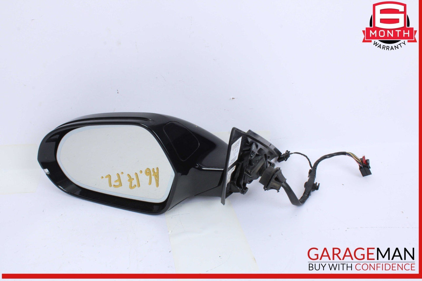 12-18 Audi A6 Front Left Driver Side Door Rear View Mirror Black 4G1857409BE OEM