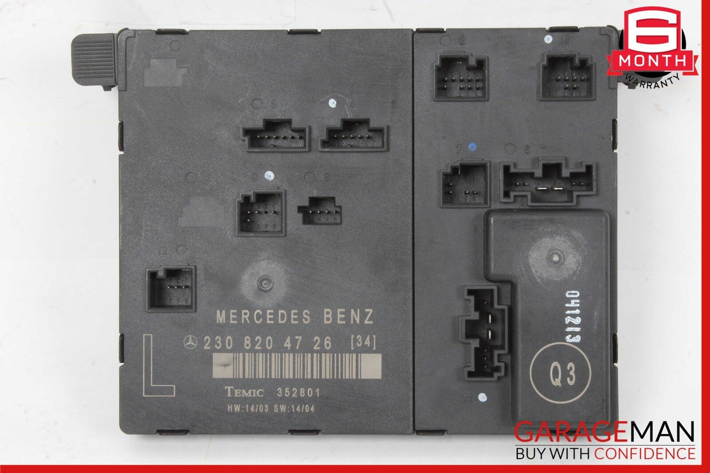 03-12 Mercedes R230 SL500 SL55 AMG Front Left Door Control Module 2308204726 OEM