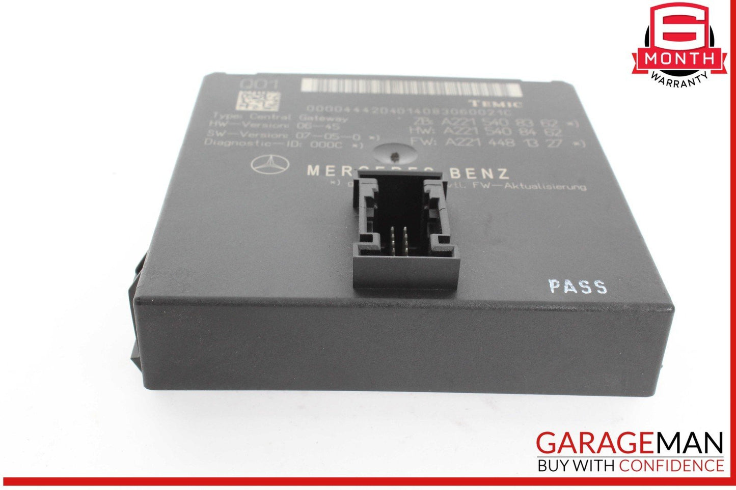 07-14 Mercedes W221 S550 S400 Central Gateway Control Module Unit 2215408362 OEM