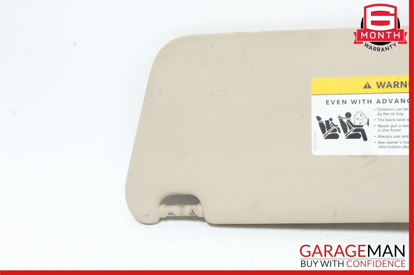 08-14 Mercedes W204 C300 Front Right Side Sun Visor Sunvisor Shade Cover OEM