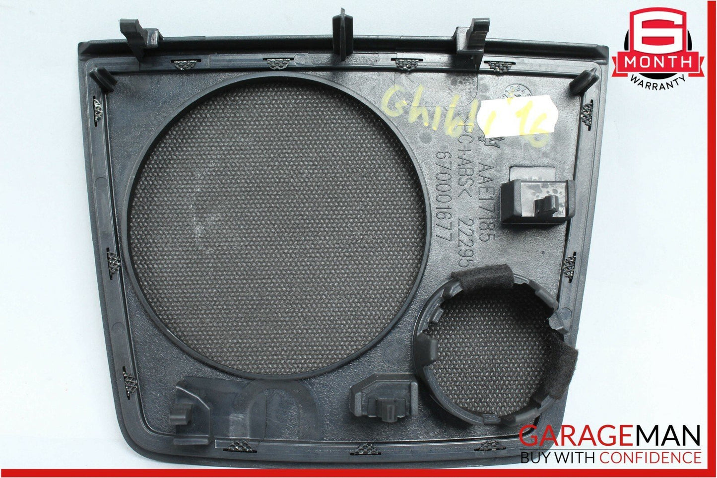 14-17 Maserati Ghibli Front Dash Center Speaker Grille Cover Black OEM