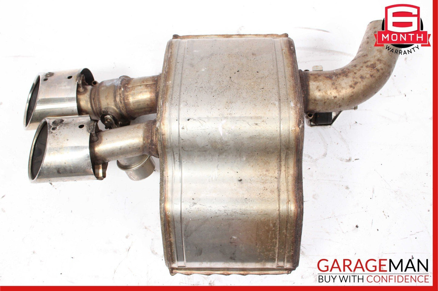 14-17 Maserati Ghibli Rear Left Driver Side Exhaust Muffler Dual Tip OEM
