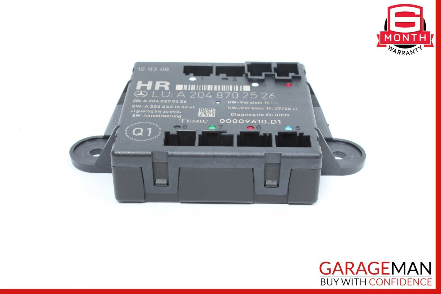 08-18 Mercedes W204 C300 GLK350 C250 Rear Right Side Door Control Module OEM