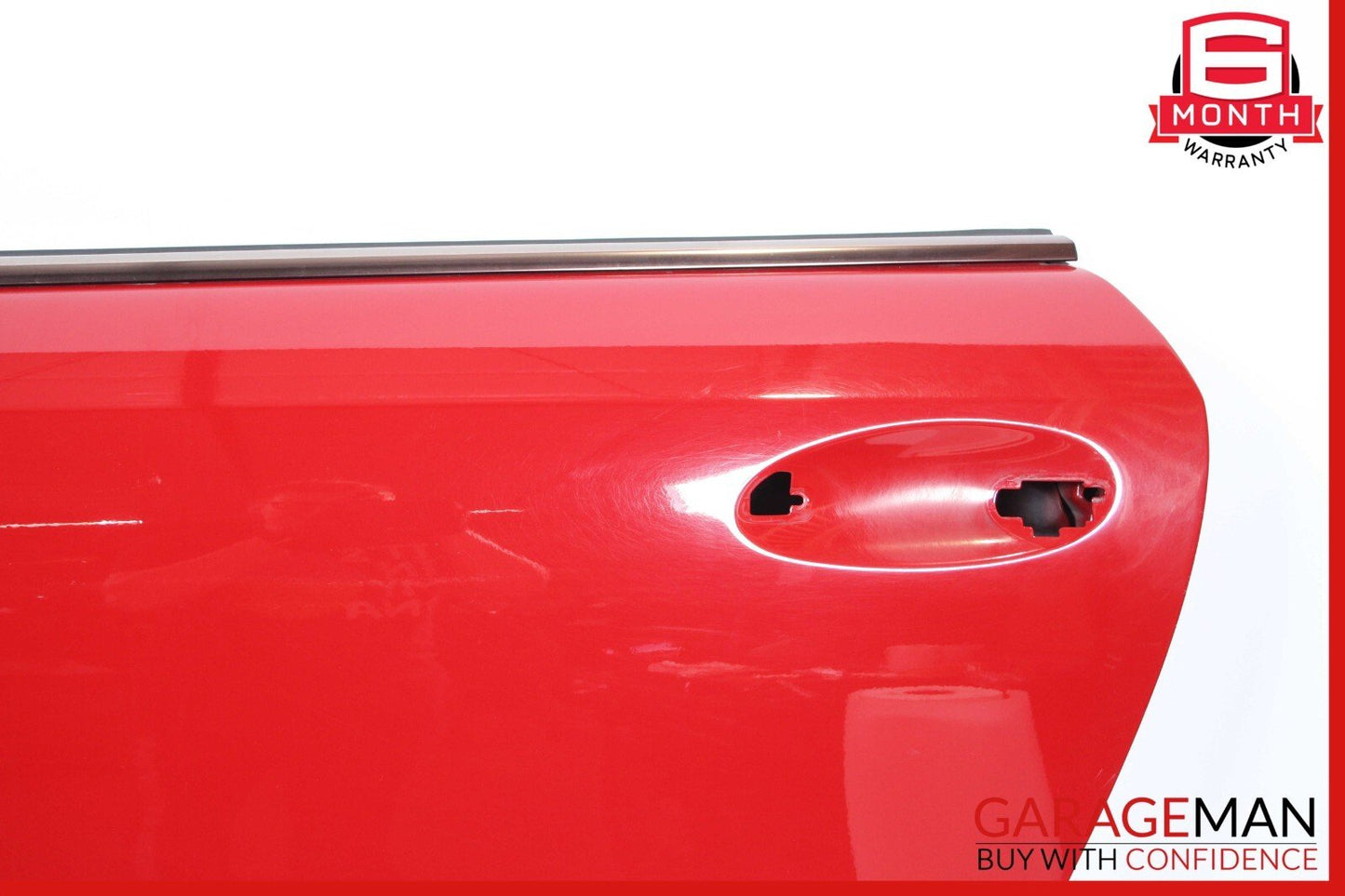 03-12 Mercedes R230 SL500 Front Left Side Exterior Door Shell Frame Panel Red