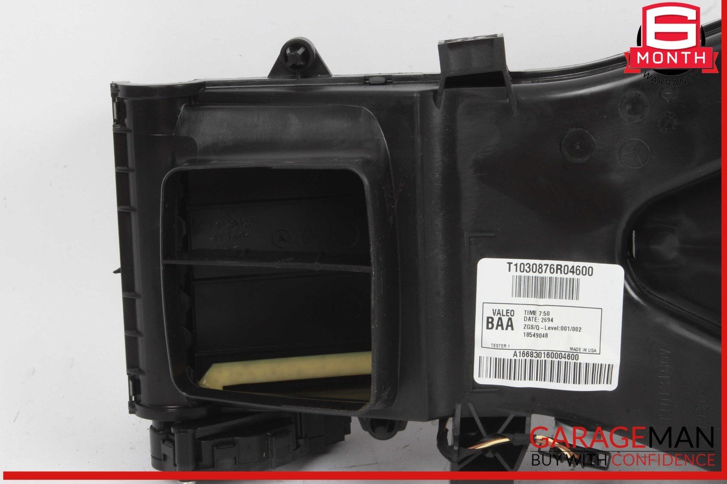 12-15 Mercedes W166 ML350 4MATIC Rear Console Air Flow Vent Duct Tube OEM