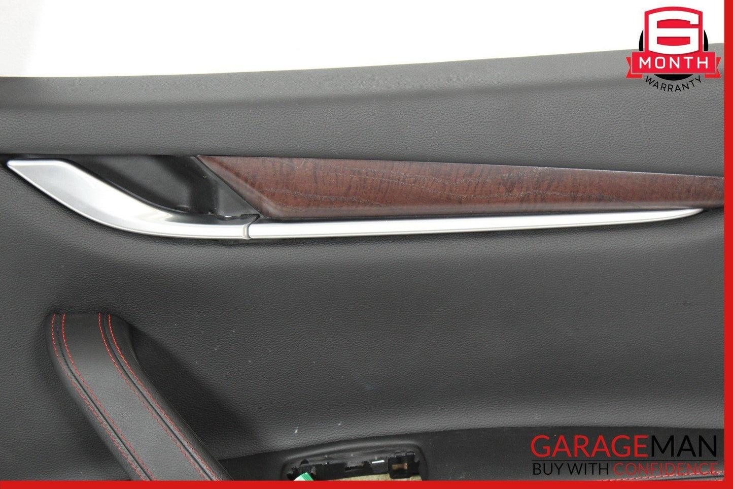 14-22 Maserati Ghibli M157 Front Right Side Interior Door Panel Black OEM