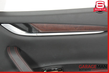14-22 Maserati Ghibli M157 Front Right Side Interior Door Panel Black OEM