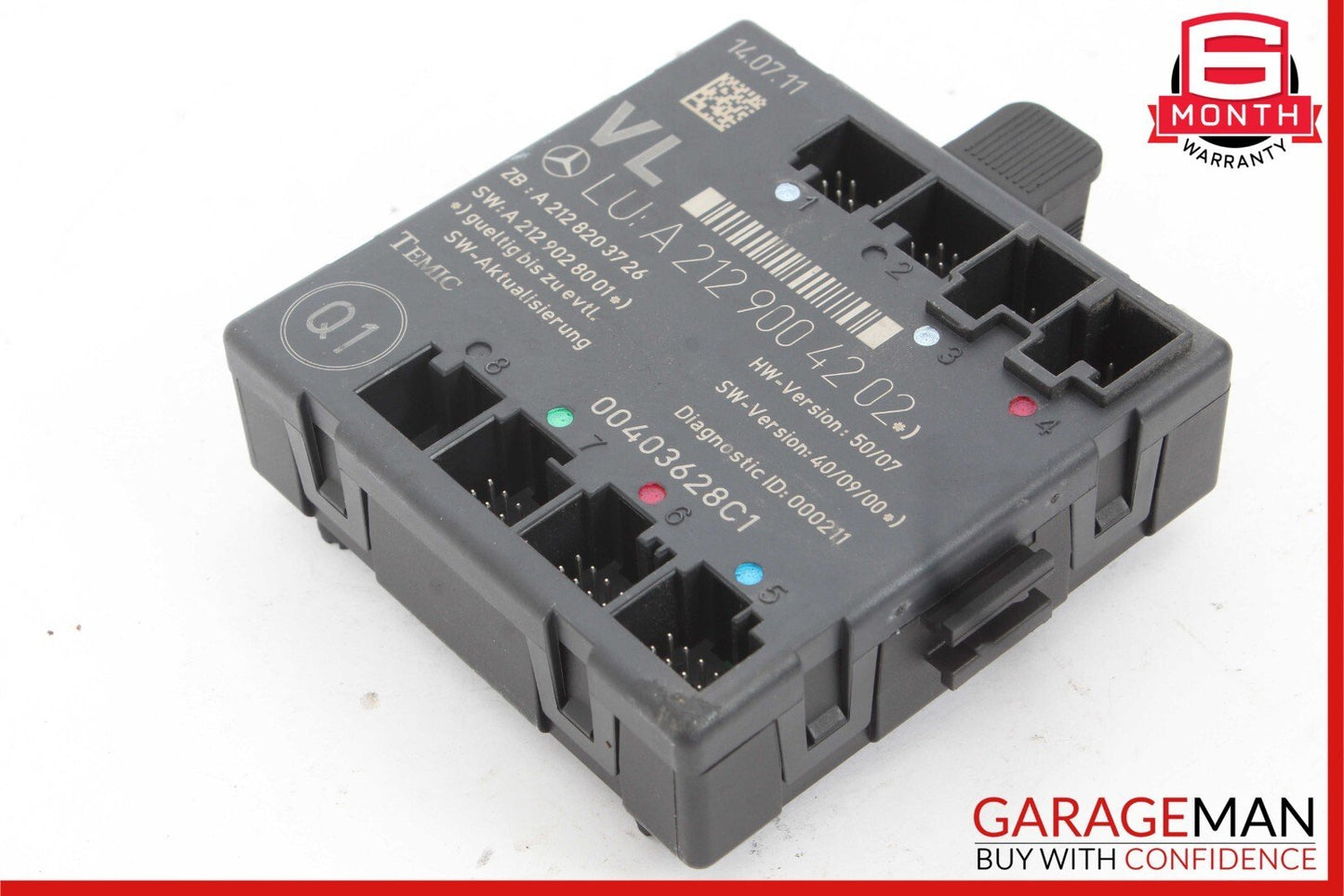 08-18 Mercedes E350 E400 C250 SLK350 Front Left Side Door Control Module Unit
