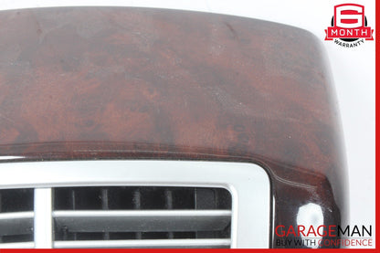 07-13 Mercedes W221 S550 Rear Center Console AC A/C Air Vent Trim Panel Wood OEM