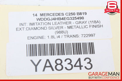 08-18 Mercedes W204 Ð¡250 Front Left Side Door Control Module Unit OEM