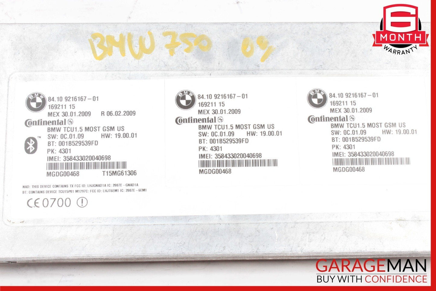 07-16 BMW 750i Z4 Communication Bluetooth GPS Control Module OEM