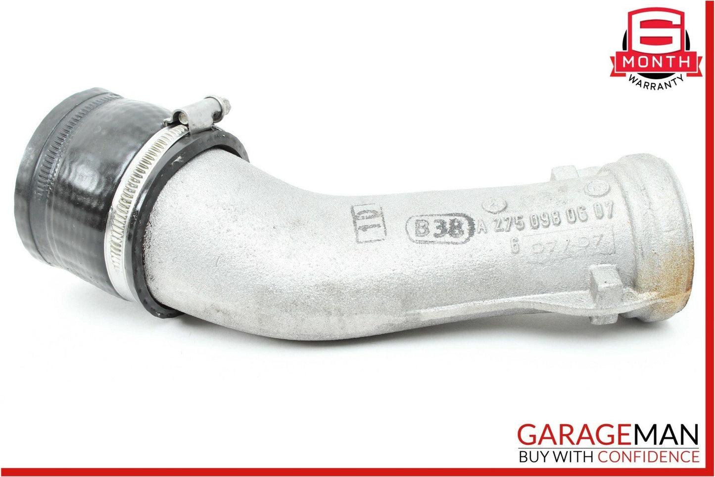 03-12 Mercedes W221 S600 CL65 AMG Turbocharger Hose Pipe Right 2750980607 OEM