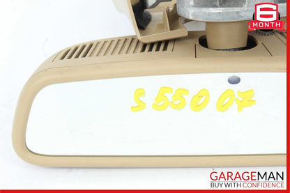 07-09 Mercedes W221 S550 S600 S63 AMG Interior Top Rear View Mirror Brown OEM