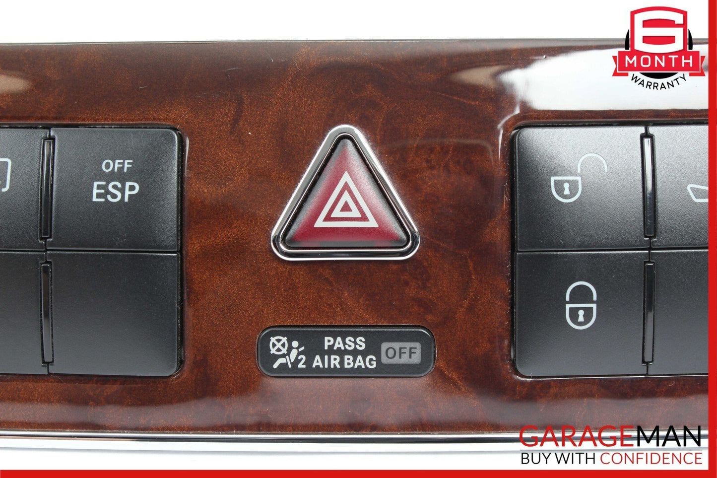 05-07 Mercedes W203 C280 Dash Hazard Door Lock ESP Control Switch Trim OEM