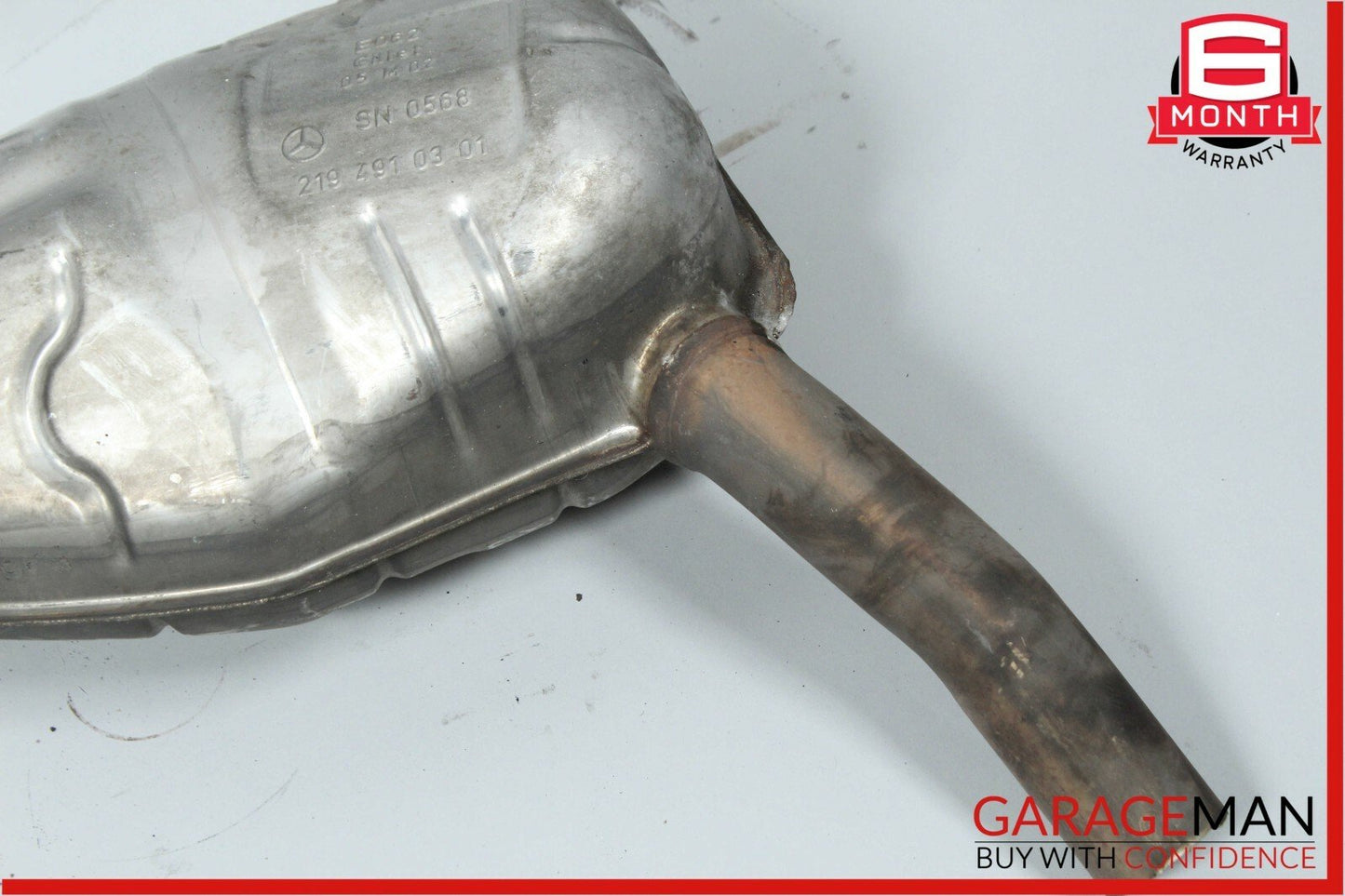 06-08 Mercedes W219 CLS500 Rear Right & Left Side Exhaust Muffler Mufflers Set
