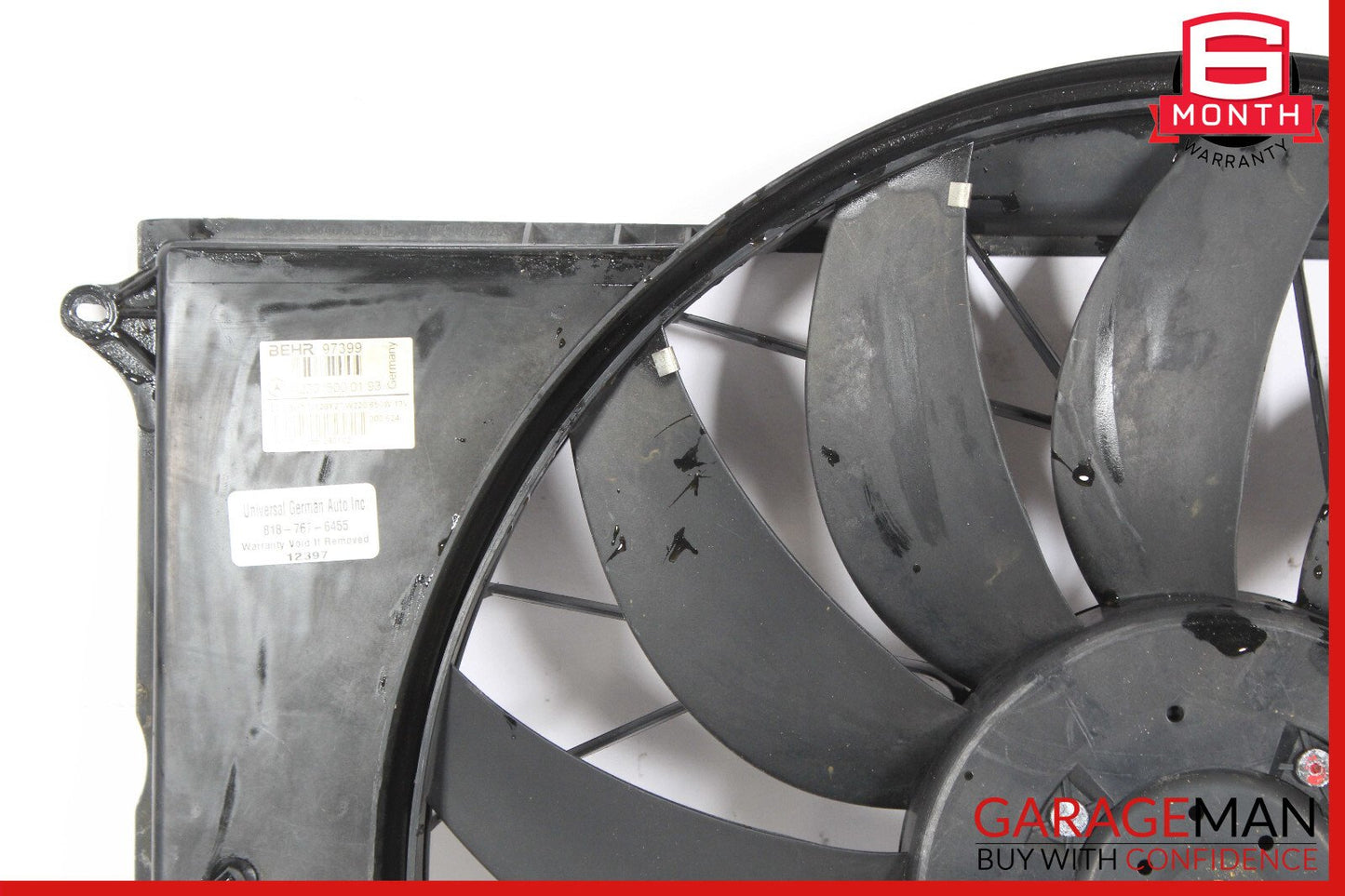 02-06 Mercedes W220 S430 CL500 Engine Motor Cooling Fan Shroud OEM