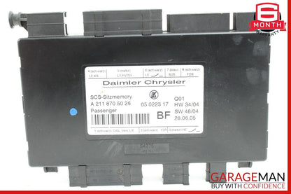 03-11 Mercedes CLS500 E350 ML350 Front Right Seat Control Controller Module OEM