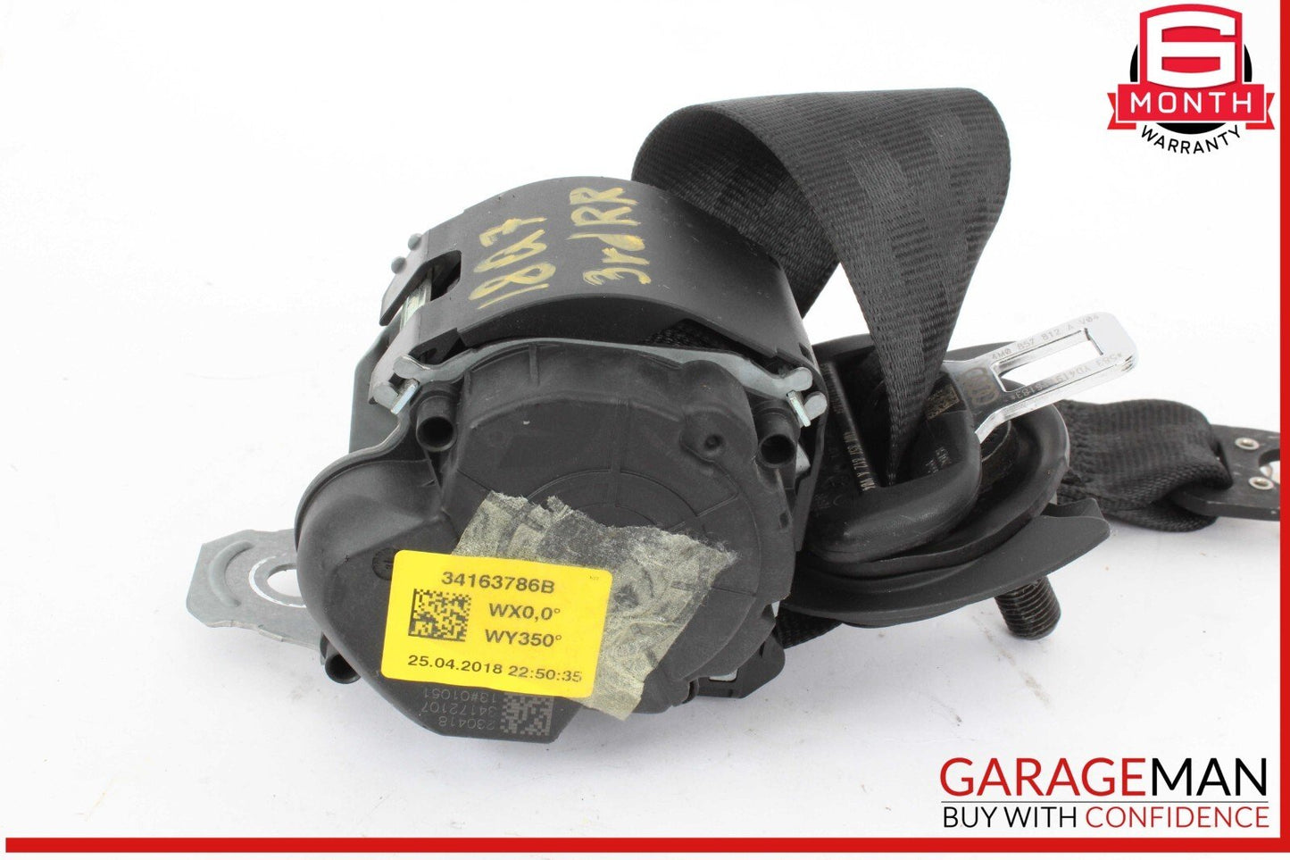 17-19 Audi Q7 Rear Thrid 3rd Row Right Passenger Side Seatbelt 34163786B