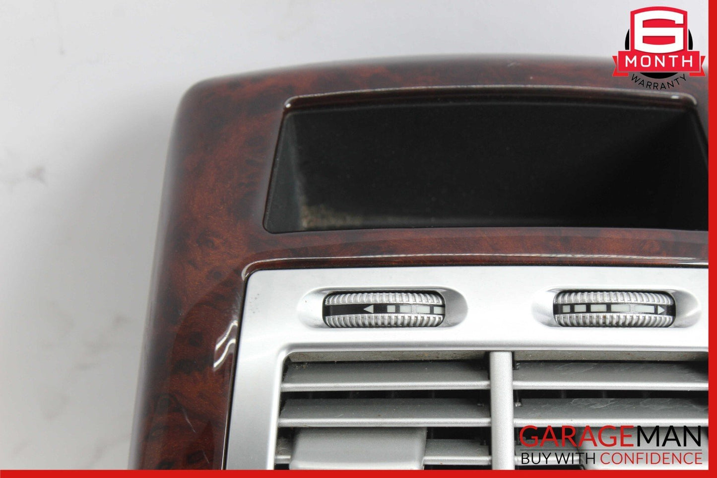 07-13 Mercedes W221 S550 S63 Rear Center Console A/C Air Vent Trim Panel Wood