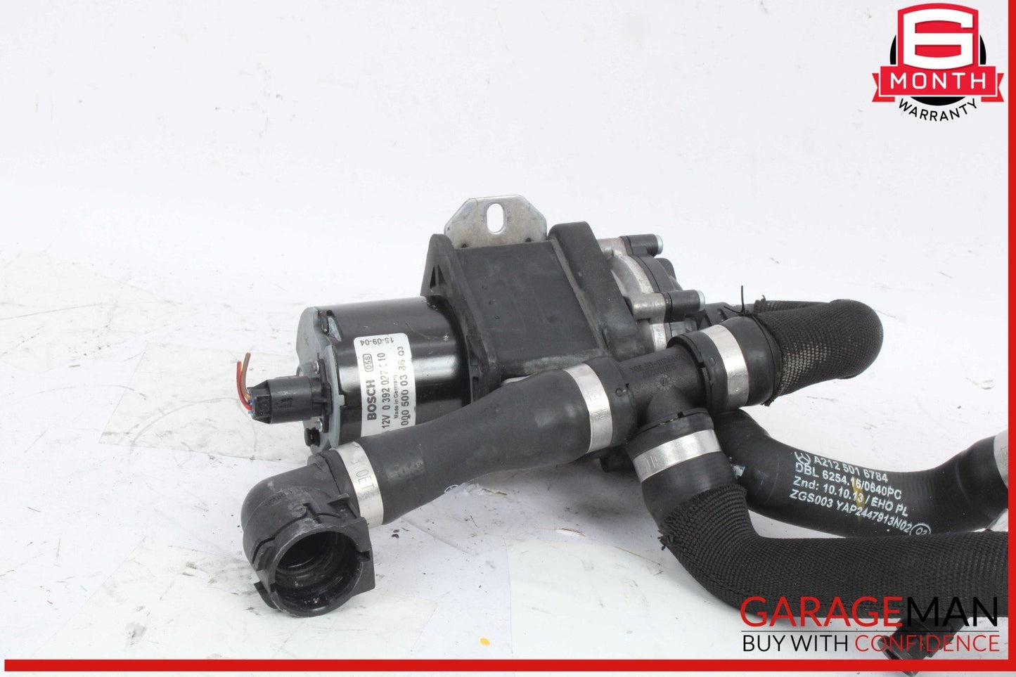 02-19 Mercedes W212 E400 AUX Auxiliary Circulation Water Pump w/ Hose Pipe OEM
