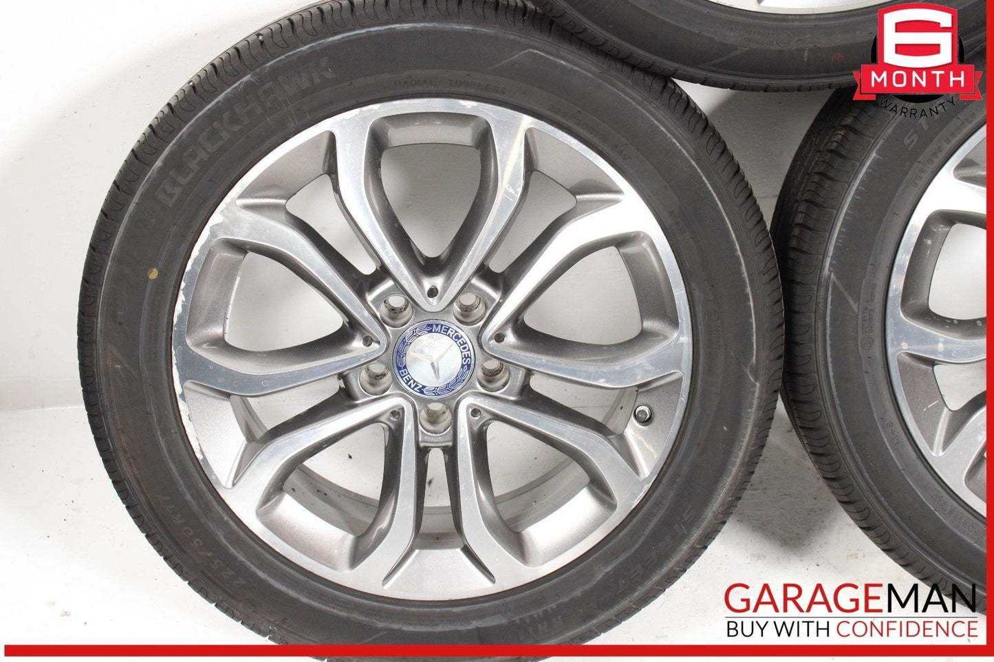 15-18 Mercedes W205 C300 Complete Wheel Tire Rim Set of 4 Pc 7Jx17H2 ET48.5 OEM