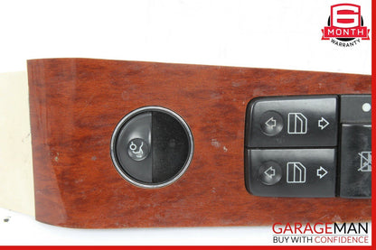 00-06 Mercedes W220 S500 Front Left Driver Side Master Window Switch Trim Wood
