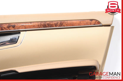 07-09 Mercedes W221 S450 S550 Front Right Complete Interior Door Panel Brown