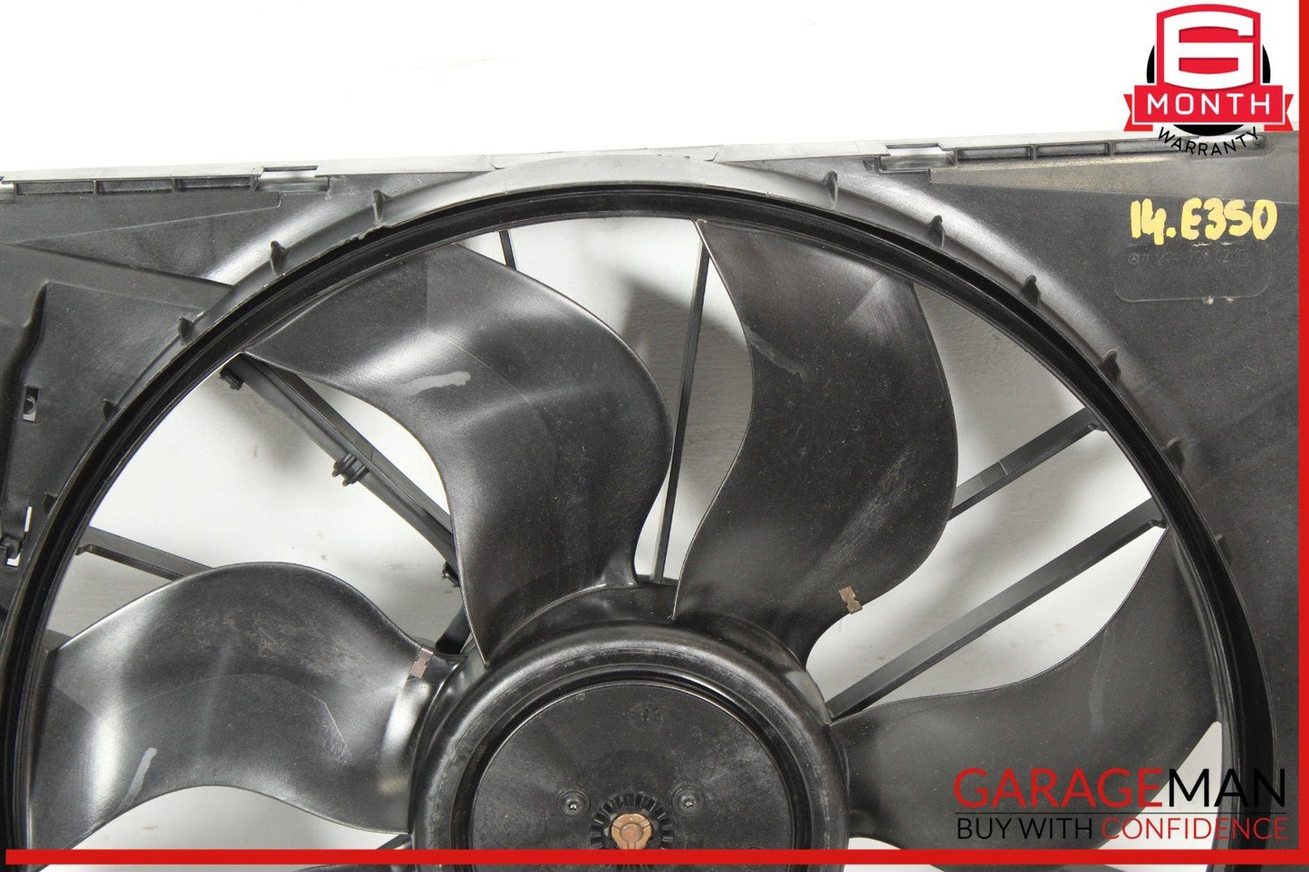 08-18 Mercedes W212 E350 C300 Engine Radiator Cooling Fan Motor Shroud Assy OEM