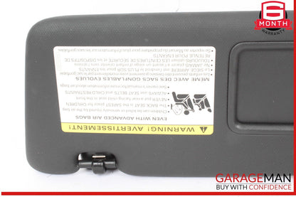 13-18 Audi Q5 Q3 Front Left Driver Side Sun Visor Sunvisor Black 8K0857551 OEM