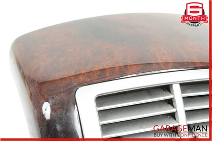 07-13 Mercedes S550 Rear Center Console A/C AC Air Vent Grille Panel Trim Wood