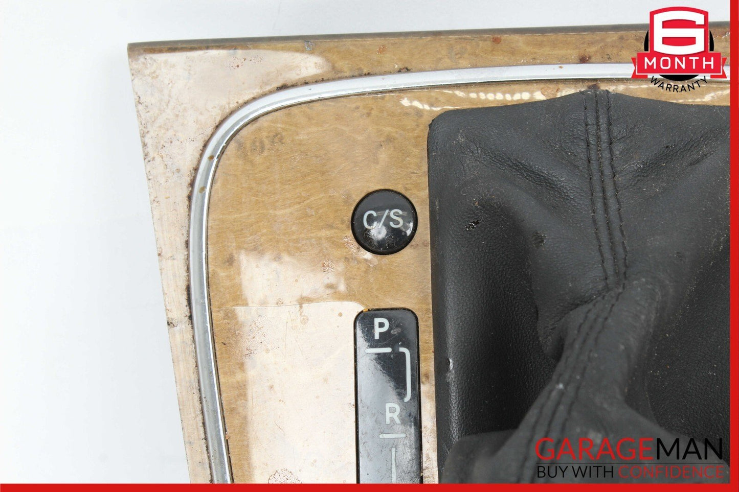 07-09 Mercedes W211 E550 Shift Shifter Knob Boot Cover Bezel Trim Assy Black