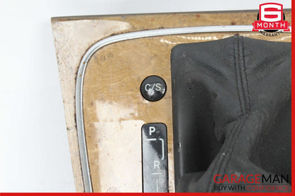 07-09 Mercedes W211 E550 Shift Shifter Knob Boot Cover Bezel Trim Assy Black