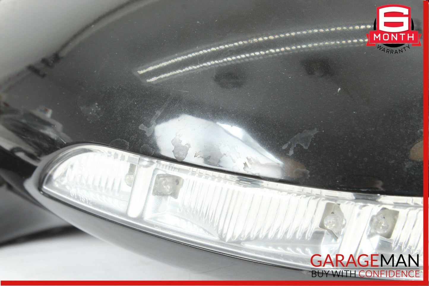 07-09 Mercedes W221 S550 Front Left Side Mirror Rear View Door Obsidian Black