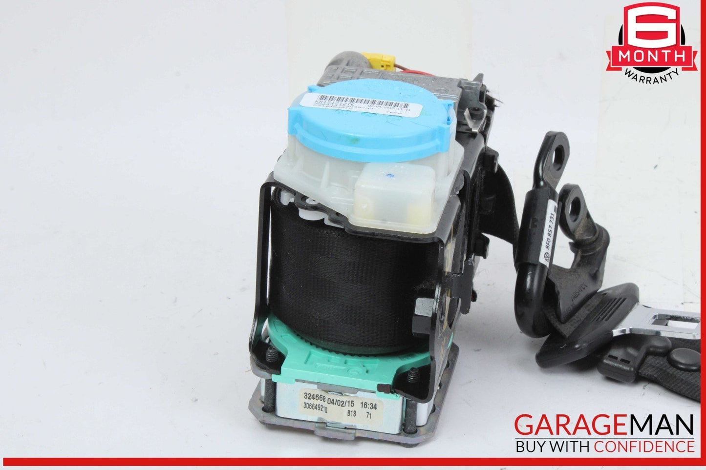 12-17 Audi A5 S5 Front Left Driver Side Seat Belt Seatbelt Black OEM