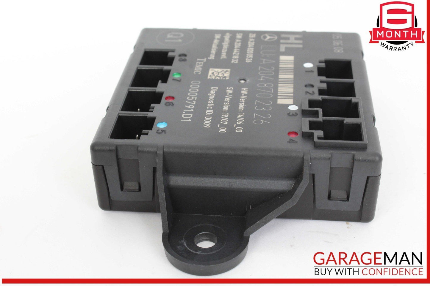 08-18 Mercedes W204 C300 C250 Rear Left Driver Side Door Control Module Unit