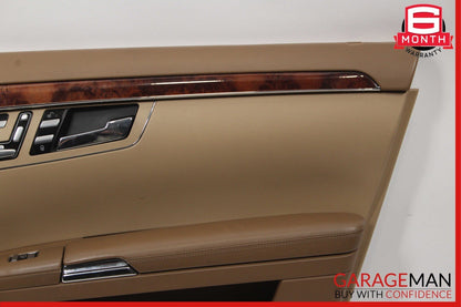 07-09 Mercedes W221 S450 S550 Front Right Passenger Interior Door Panel Brown