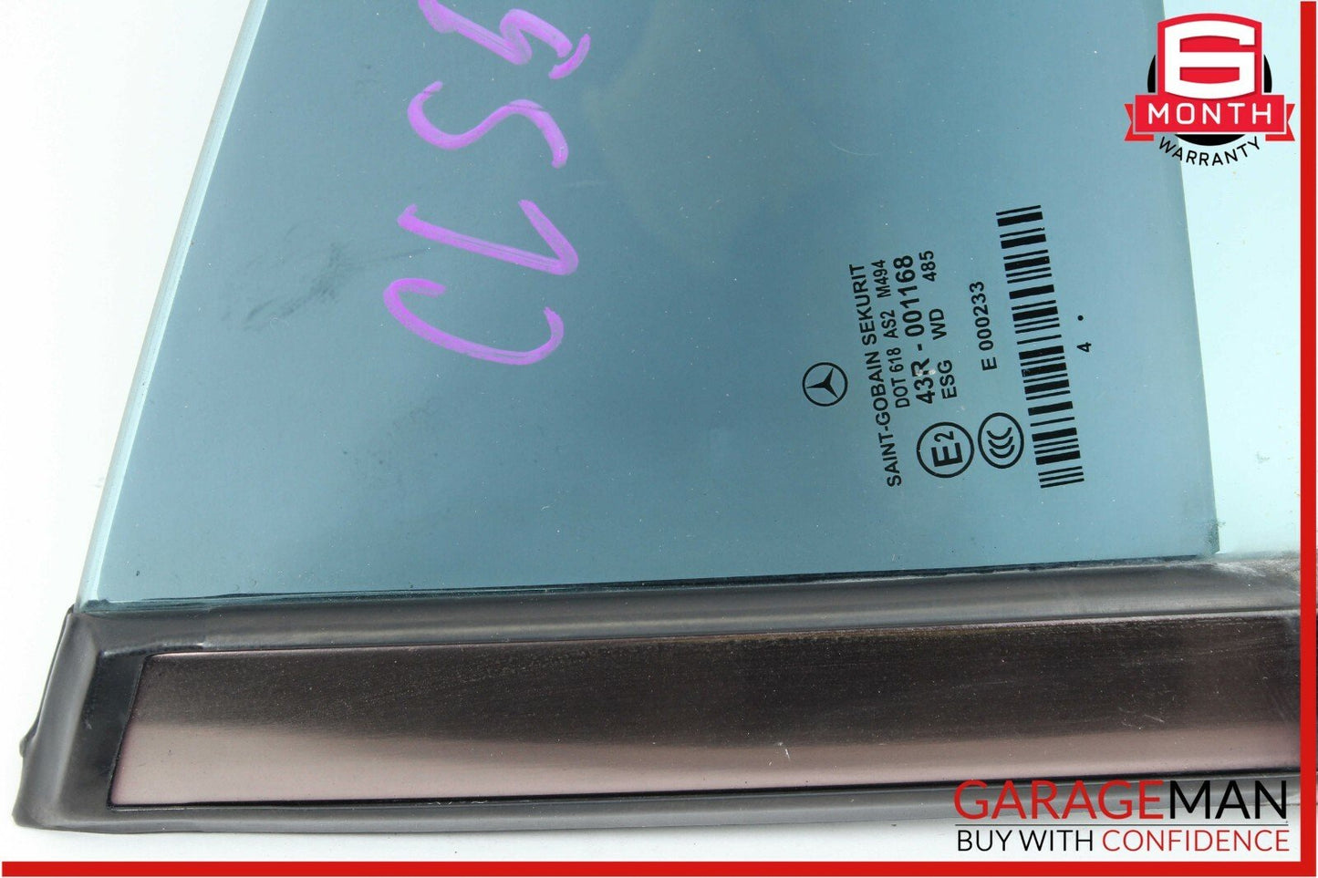 06-11 Mercedes W219 CLS500 Rear Left Quarter Door Window Glass Panel Assembly