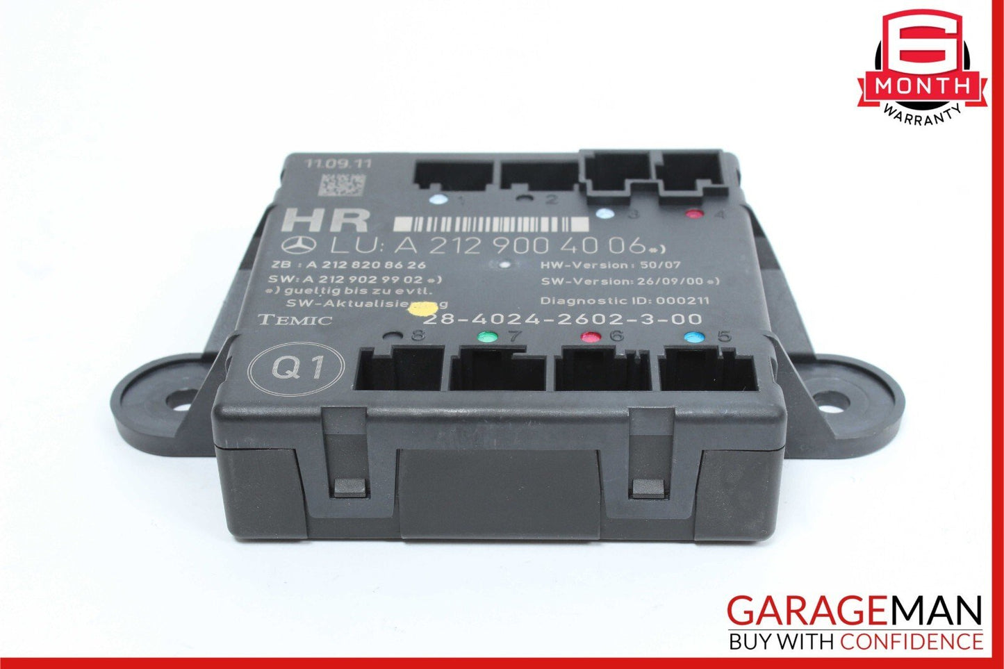 08-18 Mercedes W204 C250 C300 GLK350 E350 Rear Right Side Door Control Module