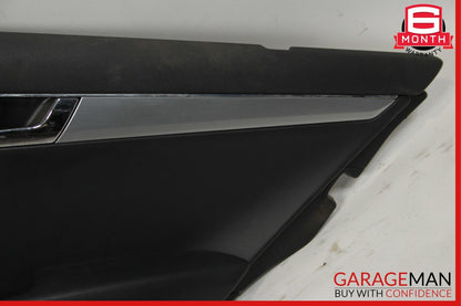 08-14 Mercedes W204 C300 Sedan Rear Right Interior Door Trim Panel Black